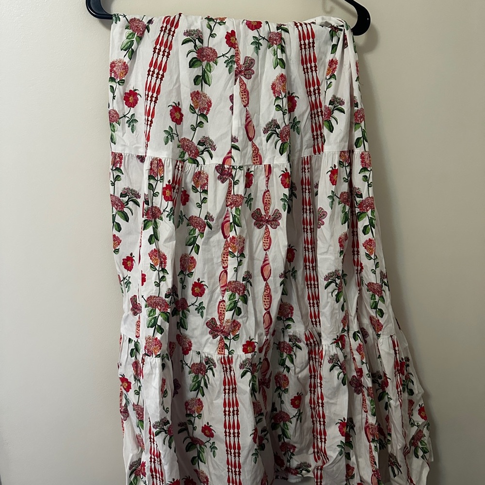 NWOT Hill House Florence nap skirt red shell vine